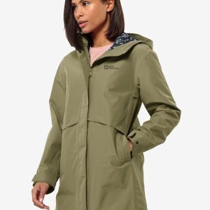 CAPE WEST COAT W - Bay Leaf