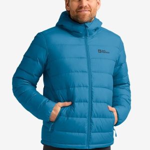 ATHER DOWN HOODY M RDS - aurora blue