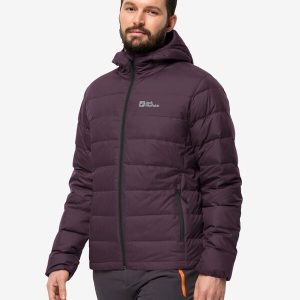 ATHER DOWN HOODY M RDS - midnight plum
