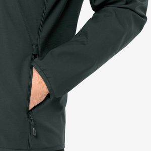 BORNBERG HOODY M - black olive / firefly