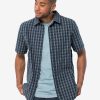 HOT SPRINGS SHIRT M - Night Blue Checks