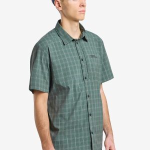 NORBO S|S SHIRT M - hedge green checks