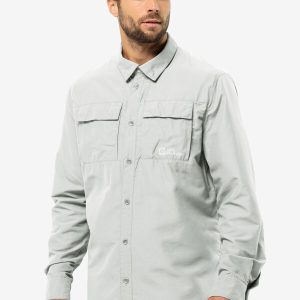 BARRIER LS SHIRT M - Cool Grey