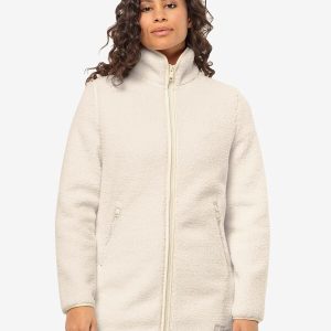 HIGH CURL COAT W - panna cotta