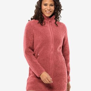 HIGH CURL COAT W - red coral