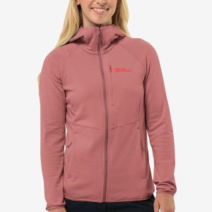 KOLBENBERG HOODED FZ W - mineral red