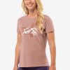VONNAN S/S GRAPHIC T W - Rose Dawn