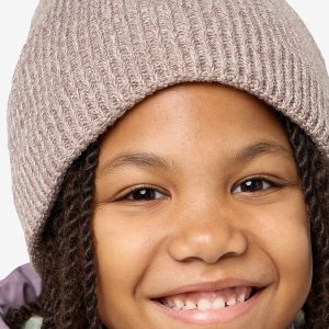 POMPOM BEANIE KIDS - boysenberry