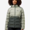 ATHER DOWN HOODY W RDS - slate green