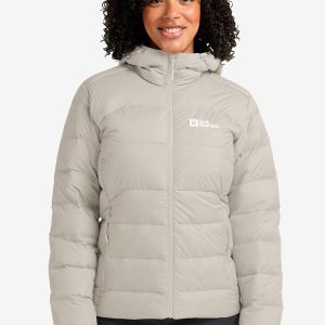 ATHER DOWN HOODY W RDS - pale sand