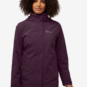 ROTWAND 3IN1 JKT W - midnight plum