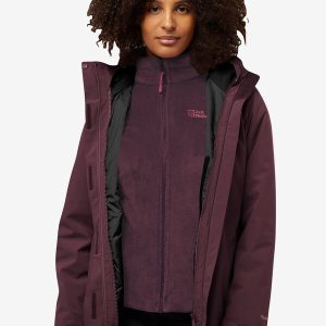 ROTWAND 3IN1 JKT W - amaranth
