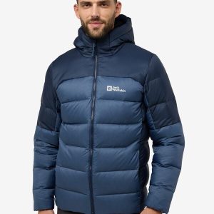 NEBELHORN DOWN HOODY M RDS - nature blue