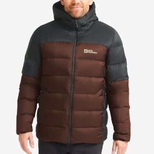 NEBELHORN DOWN HOODY M RDS - hot choc