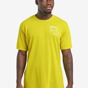 VONNAN GRAPHIC T M - EXPLORE chartreuse