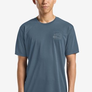 VONNAN GRAPHIC T M - PEAK TRAIL midnight sky