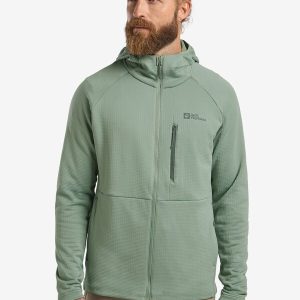 KOLBENBERG HOODED FZ M - eucalyptus