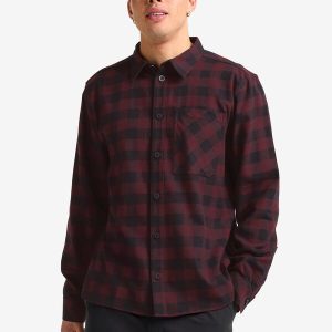 LITE FLANNEL SHIRT M - CHECK amaranth