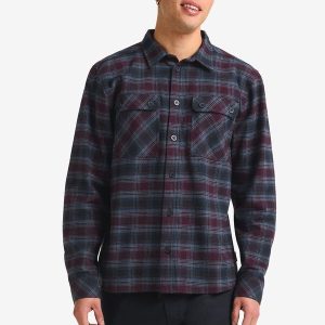 BAJA FLANNEL SHIRT M - CHECK dark navy