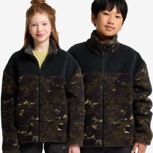 TEEN AOP FLEECE K - LICHEN peat